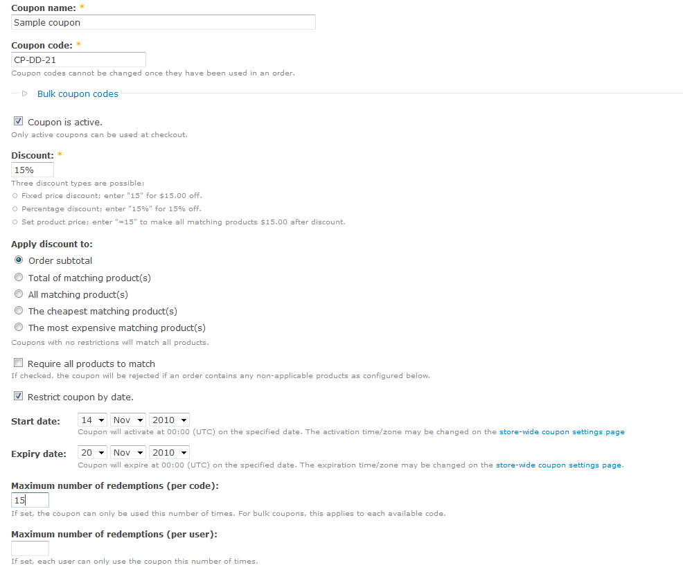 Drupal: Recycle Ubercart coupons | Drupal Developer