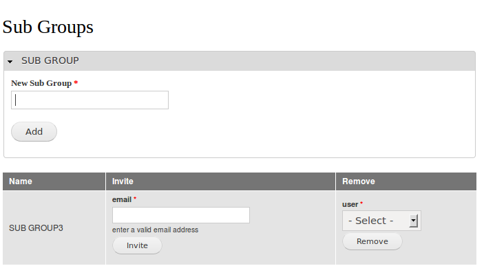 Add subgroups | Drupal Developer