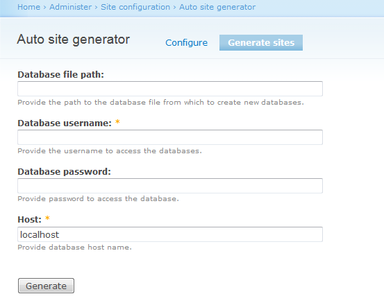 Generate sites Autmatically | Drupal Developer